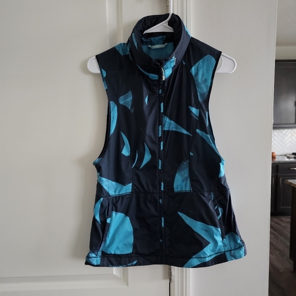 Lululemon Pack-It Vest In Back Spin Stroke Peacock Blue Black - Picture 7 of 12